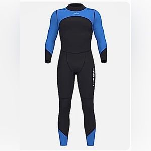 L Hevto Men’s Coral I Full Wetsuit blue black 3mm Neoprene Surfing Diving NEW